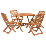 5 Piece Garden Dining Set Solid Wood Acacia - Side View