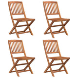 5 Piece Garden Dining Set Solid Wood Acacia - Top-Down View