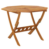 5 Piece Garden Dining Set Solid Wood Acacia - Rear View