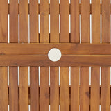 5 Piece Garden Dining Set Solid Wood Acacia - Close-Up Angle