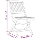 5 Piece Garden Dining Set Solid Wood Acacia