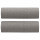 2-Seater Sofa with Pillows and Cushions Light Grey 120 cm Fabric