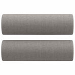 2-Seater Sofa with Pillows and Cushions Light Grey 120 cm Fabric