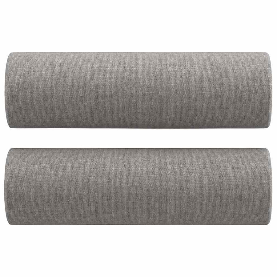 2-Seater Sofa with Pillows and Cushions Light Grey 120 cm Fabric