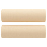 2-Seater Sofa with Pillows&Cushions Cream 140 cm Fabric
