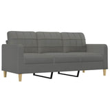 3-Seater Sofa with Pillows&Cushions Dark Grey 180 cm Fabric - Top-Down View
