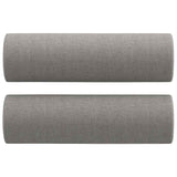 3-Seater Sofa with Pillows&Cushions Light Grey 210 cm Fabric - 45-Degree Angle