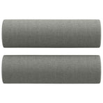 3-Seater Sofa with Pillows&Cushions Dark Grey 210 cm Fabric