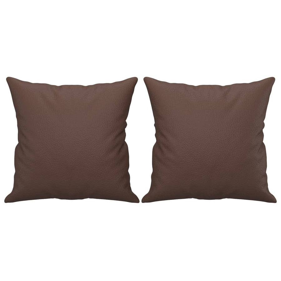 2-Seater Sofa with Pillows&Cushions Brown 120 cm Faux Leather