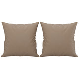 3-Seater Sofa with Pillows&Cushions Cappuccino 180 cm Faux Leather