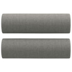 2-Seater Sofa with Pillows&Cushions Dark Grey 120 cm Fabric