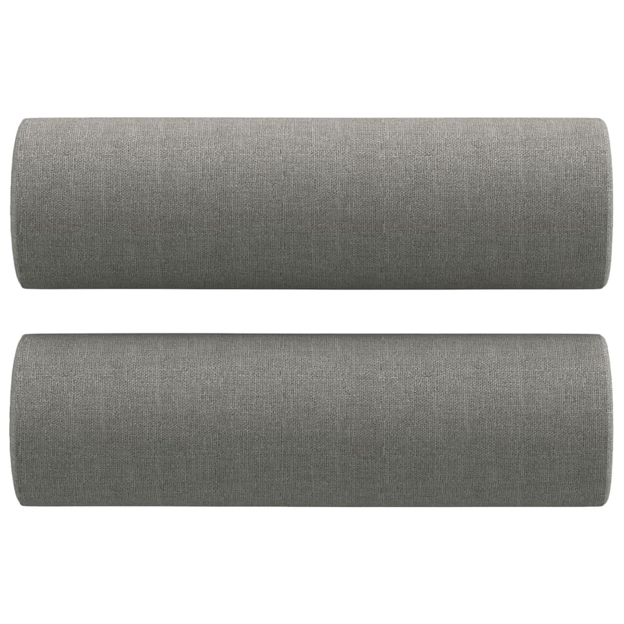 2-Seater Sofa with Pillows&Cushions Dark Grey 120 cm Fabric