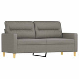 2-Seater Sofa with Pillows&Cushions Dark Grey 140 cm Fabric - Top-Down View