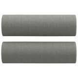 2-Seater Sofa with Pillows&Cushions Dark Grey 140 cm Fabric - 45-Degree Angle