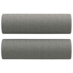 3-Seater Sofa with Pillows&Cushions Dark Grey 210 cm Fabric