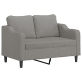 2-Seater Sofa with Pillows&Cushions Dark Grey 120 cm Fabric - Top-Down View