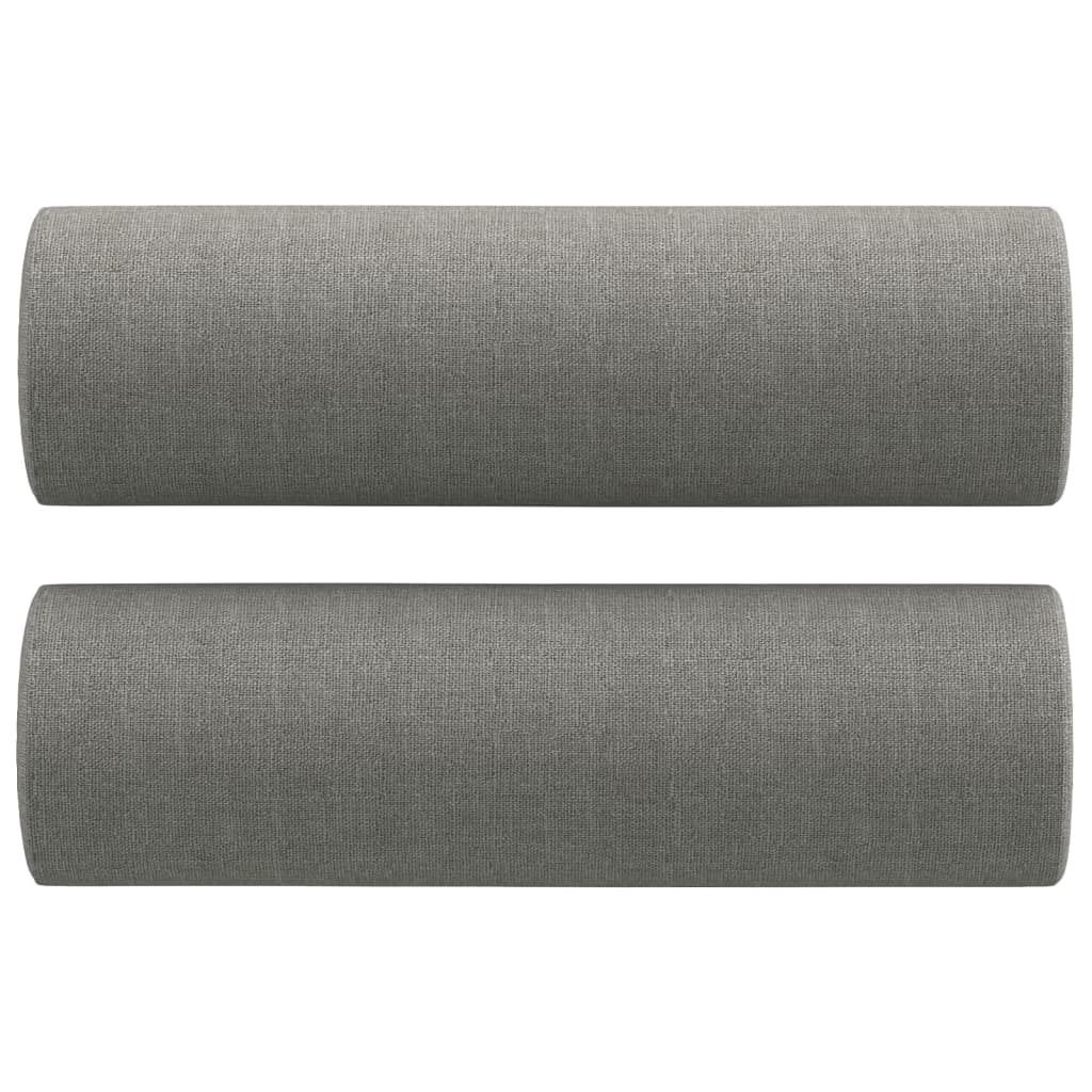 2-Seater Sofa with Pillows&Cushions Dark Grey 120 cm Fabric