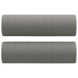 2-Seater Sofa with Pillows&Cushions Dark Grey 120 cm Fabric