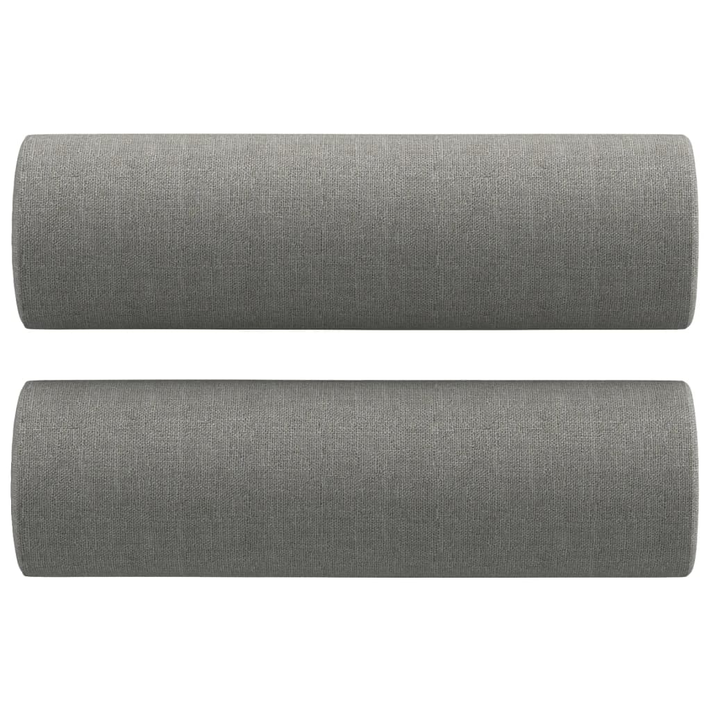 2-Seater Sofa with Pillows&Cushions Dark Grey 140 cm Fabric