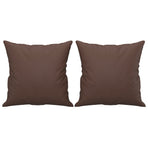2-Seater Sofa with Pillows&Cushions Brown 140 cm Faux Leather