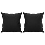 3-Seater Sofa with Pillows&Cushions Black 180 cm Faux Leather - 45-Degree Angle