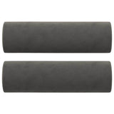 2-Seater Sofa with Pillows&Cushions Dark Grey 120 cm Velvet