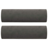 2-Seater Sofa with Pillows&Cushions Dark Grey 140 cm Velvet