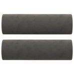 3-Seater Sofa with Pillows&Cushions Dark Grey 180 cm Velvet