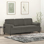3-Seater Sofa with Pillows&Cushions Dark Grey 180 cm Velvet