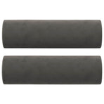 3-Seater Sofa with Pillows&Cushions Dark Grey 210 cm Velvet
