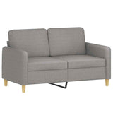 2-Seater Sofa with Pillows&Cushions Light Grey 120 cm Fabric - Top-Down View