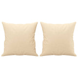 2-Seater Sofa with Pillows&Cushions Cream 120 cm Fabric - 45-Degree Angle