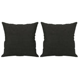 2-Seater Sofa with Pillows&Cushions Black 140 cm Fabric - 45-Degree Angle