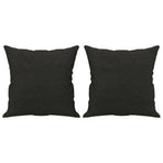 3-Seater Sofa with Pillows&Cushions Black 180 cm Fabric