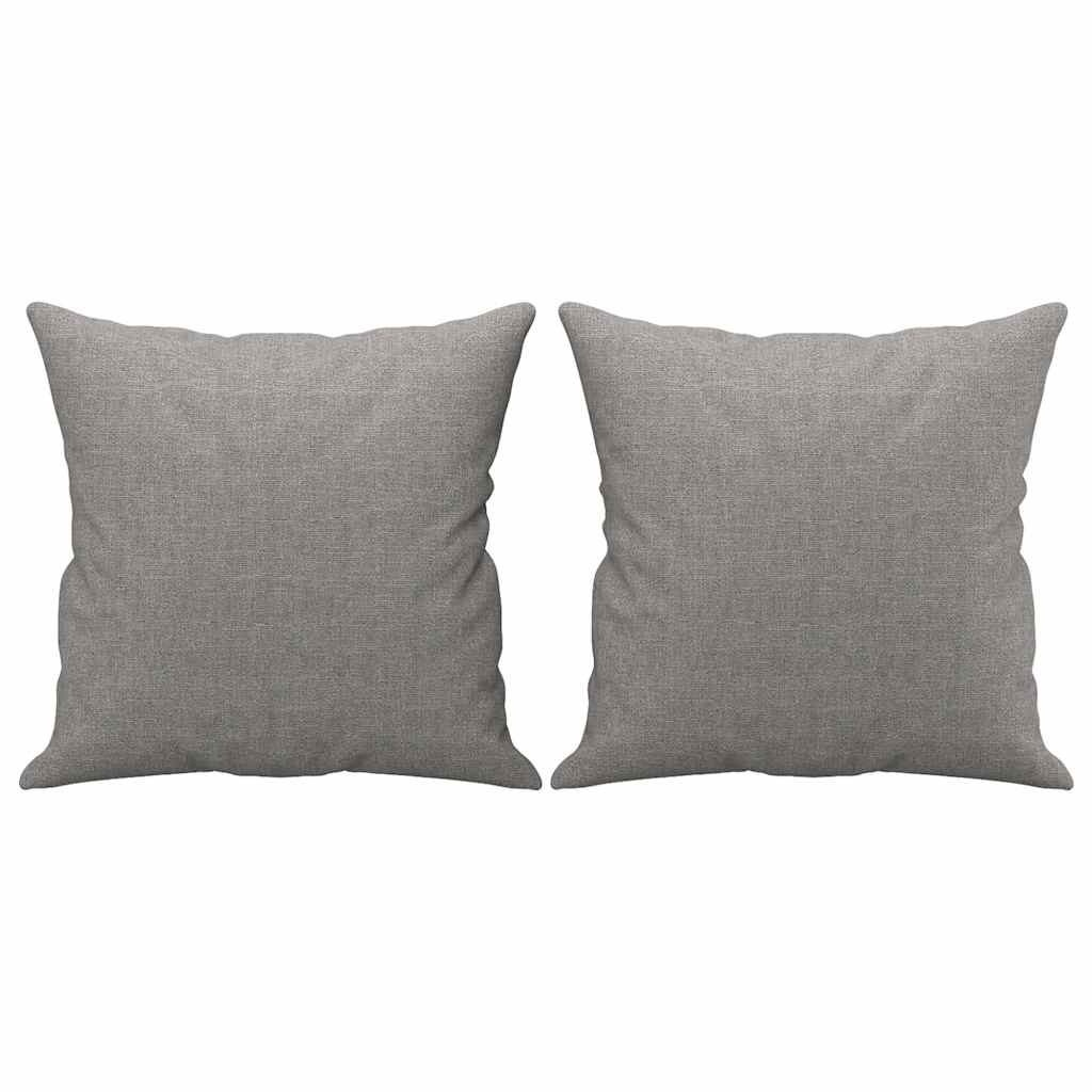 3-Seater Sofa with Pillows&Cushions Light Grey 210 cm Fabric