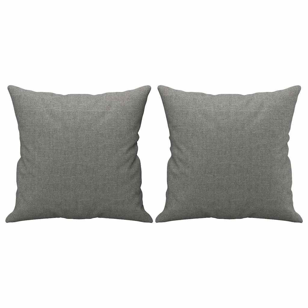 3-Seater Sofa with Pillows&Cushions Dark Grey 210 cm Fabric