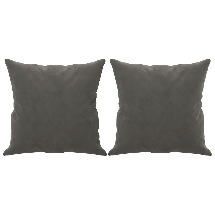 2-Seater Sofa with Pillows&Cushions Dark Grey 120 cm Velvet