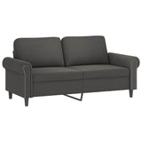 2-Seater Sofa with Pillows&Cushions Dark Grey 140 cm Velvet - Top-Down View