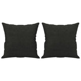 2-Seater Sofa with Pillows&Cushions Black 120 cm Fabric - 45-Degree Angle