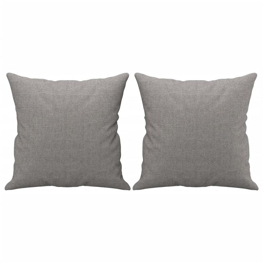 2-Seater Sofa with Pillows&Cushions Light Grey 140 cm Fabric
