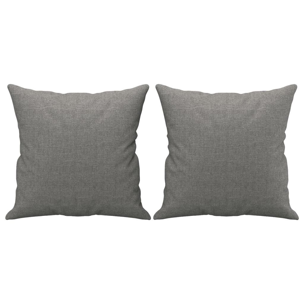 2-Seater Sofa with Pillows&Cushions Dark Grey 140 cm Fabric