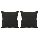 2-Seater Sofa with Pillows&Cushions Black 140 cm Fabric