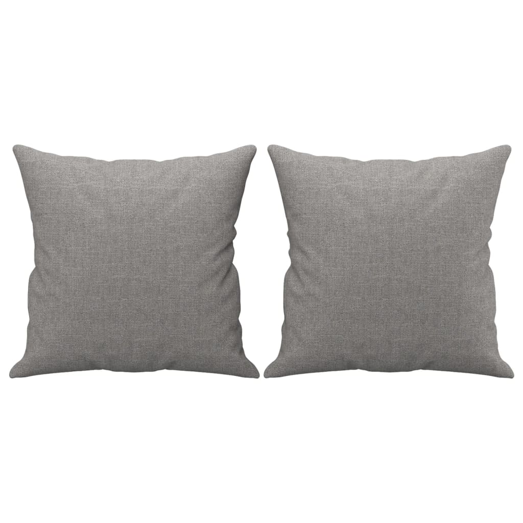 3-Seater Sofa with Pillows&Cushions Light Grey 180 cm Fabric