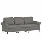 3-Seater Sofa with Pillows&Cushions Dark Grey 180 cm Fabric - Top-Down View