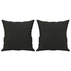 3-Seater Sofa with Pillows&Cushions Black 180 cm Fabric