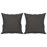2-Seater Sofa with Pillows&Cushions Dark Grey 120 cm Microfibre Fabric