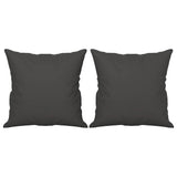 3-Seater Sofa with Pillows&Cushions Dark Grey 180 cm Microfibre Fabric