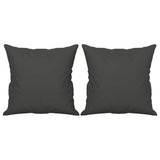 3-Seater Sofa with Pillows&Cushions Dark Grey 210 cm Microfibre Fabric