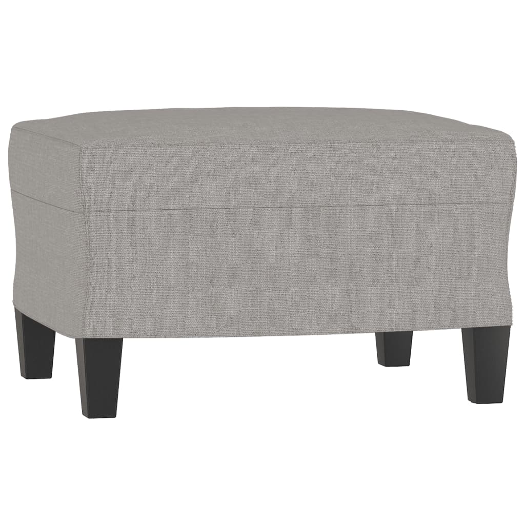 Sofa Chair with Footstool Light Grey 60 cm Fabric