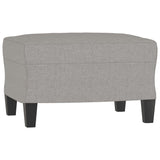 Sofa Chair with Footstool Light Grey 60 cm Fabric - 45-Degree Angle